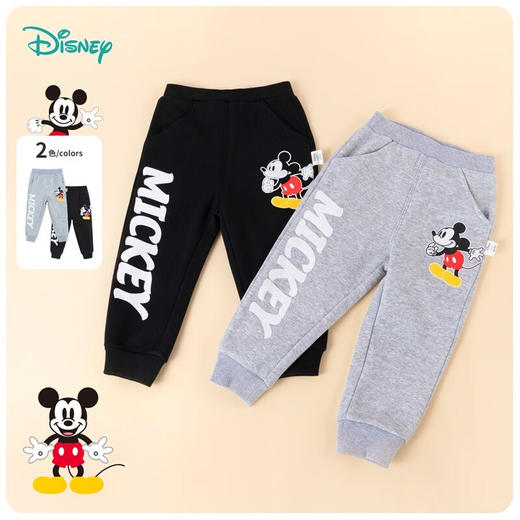 迪士尼童装秋冬新品男童加绒保暖时尚休闲长裤男宝裤子223K1312 商品图4