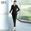 IWY/黑色西装套装职业装西装女秋时尚套装主持人正装修身显瘦CP1488 商品缩略图1