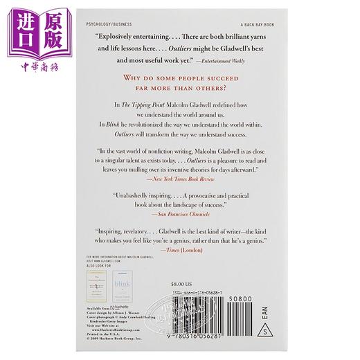 【中商原版】异类 不一样的成功启示录 英文原版	Outliers The Story of Success Malcolm Gladwell 商品图1