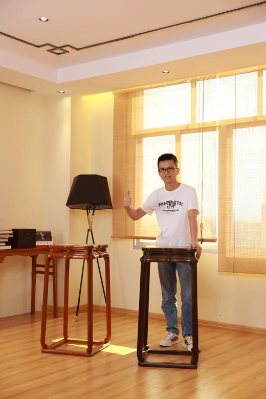 红桥红  家具严选  缅甸花梨/大红酸枝【石面 洪氏 带托泥方几】 商品图6