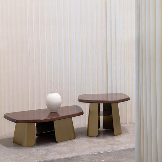 大漆醒石组合茶几 商品图0