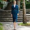 IWY/气质小香风法式西装半裙女蓝色绑带显瘦职业西装裙秋冬款时尚套装CP1688 商品缩略图1