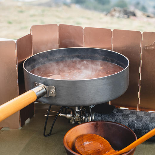 火枫盛宴大煎锅（盛宴6）木柄版平底不粘户外便携折叠涂层牛排锅 商品图1