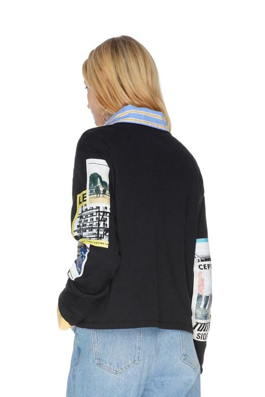 AVA 海报图案宽松卫衣 4851 商品图1