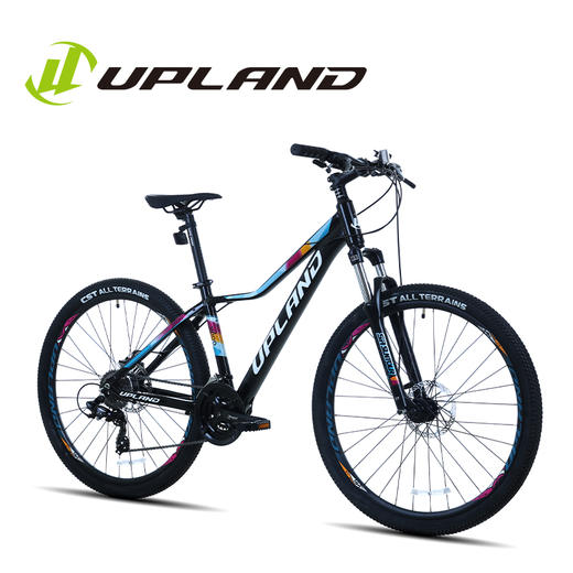 UPLAND（阿普兰）X100铝合金27.5寸24速碟刹避震成人变速山地自行车黑色/白色 商品图5