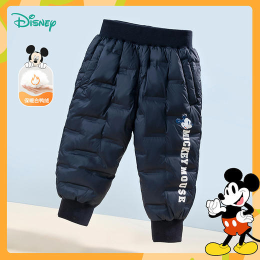 迪士尼童装新品秋冬羽绒保暖裤子男女童休闲长裤224K1342 商品图2