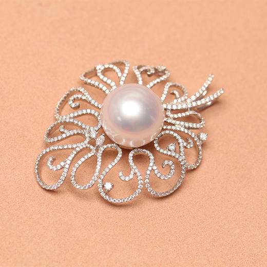 炫彩海南 金18K海水珍珠吊坠 16mm 104869 商品图3