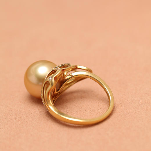 金18K海水珍珠戒指 12-12.5mm 67425 商品图5