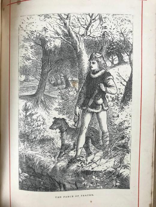 约19世纪后期 华兹华斯诗集 约10幅版画插图 漆布精装32开 商品图14