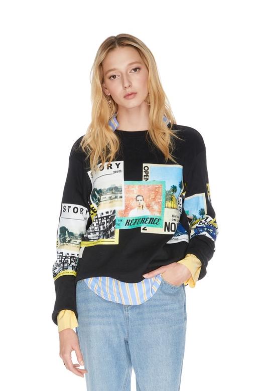 AVA 海报图案宽松卫衣 4851 商品图0