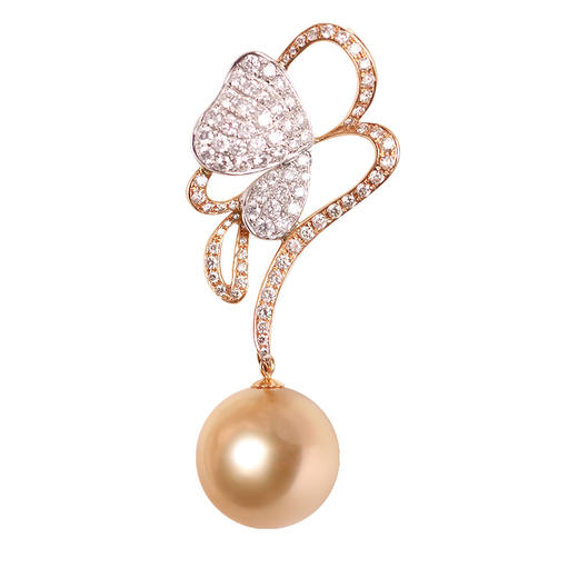 金18K海水珍珠吊坠 13.5-14mm 99749 商品图0