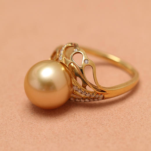 金18K海水珍珠戒指 12-12.5mm 67425 商品图2