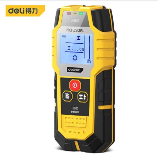 得力DL9715墙体探测仪测金属、电线、木头4合1(黄) 商品图0