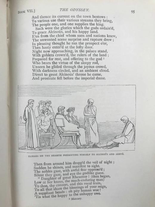 约19世纪后期 荷马史诗《奥德赛》 蒲柏译本 约60幅插图 漆布精装32开 商品图13