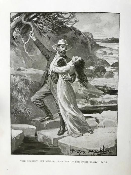 约20世纪早期 汤姆叔叔的小屋 6幅插图 漆布精装大32开 商品图2