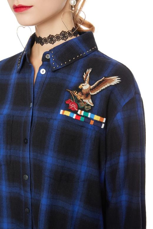 Jessy line 动物图案格纹衬衣 4885 商品图2