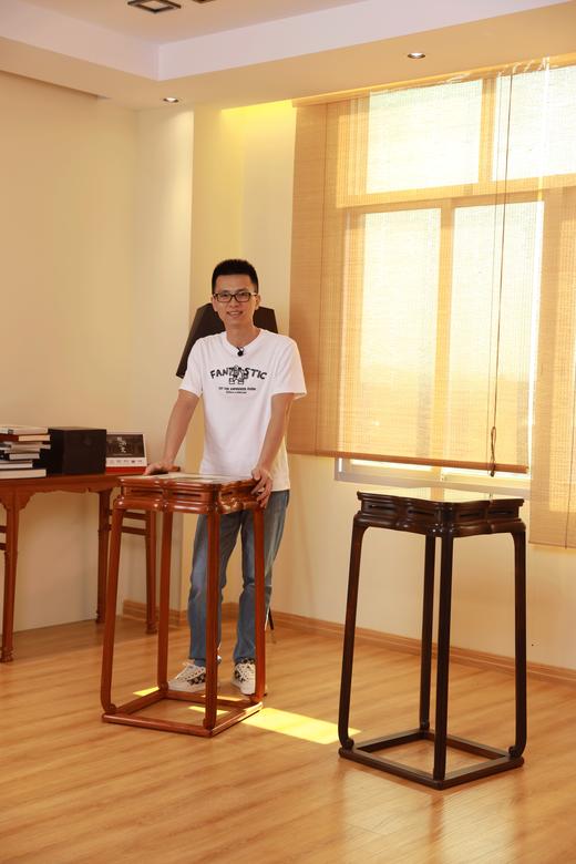 红桥红  家具严选  缅甸花梨/大红酸枝【石面 洪氏 带托泥方几】 商品图8