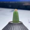 18K金镶和田玉碧玉吊坠-梯形无事牌 商品缩略图0