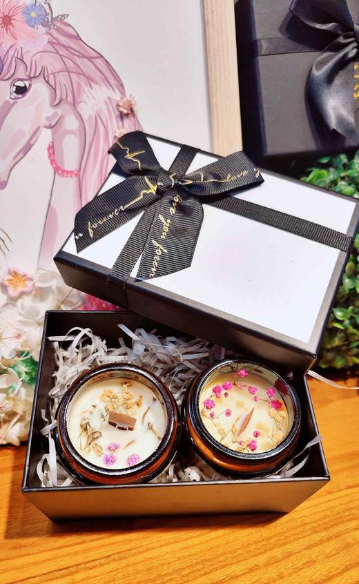 【纯妧手工坊】纯手工香薰蜡烛~大豆蜡精油香薰蜡烛～1个装/2个装 单个蜡烛120g～两个装带礼盒 商品图0