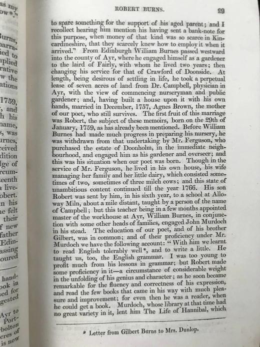1824年 彭斯诗集 含传记 1幅肖像插图 真皮精装32开 商品图6