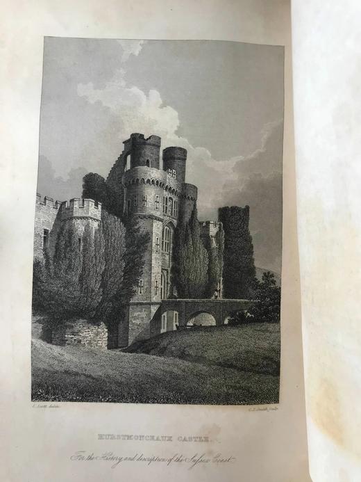 1833年 萨塞克斯海岸风物志 7幅版画插图 真皮脊精装18开 商品图10