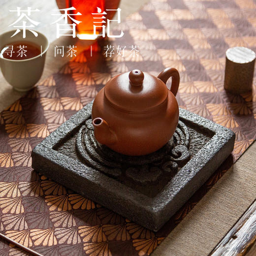 茶香记 徽雕青砖壶承古风小方砖干泡台端庄大气古朴典雅茶道零配 商品图4