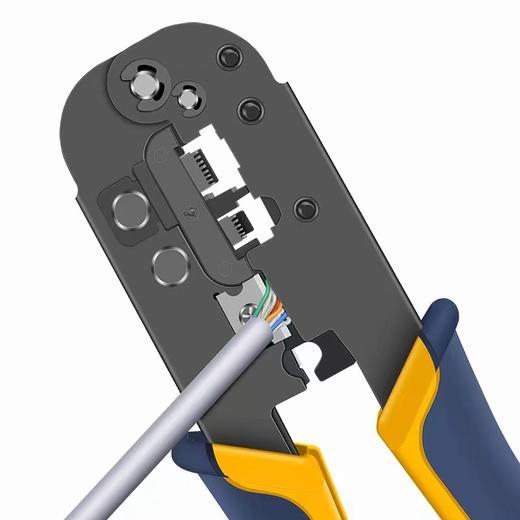 三堡HT-568 RJ45+RJ11双用网线钳压线钳可压电话线网线钳子网钳水晶头打线工具 商品图5