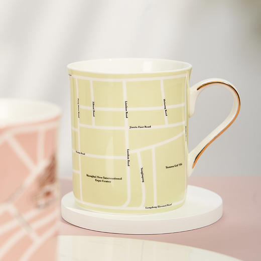 上海图书馆建筑地图系列骨瓷马克杯陶瓷杯对杯礼盒 商品图3