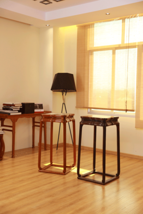 红桥红  家具严选  缅甸花梨/大红酸枝【石面 洪氏 带托泥方几】