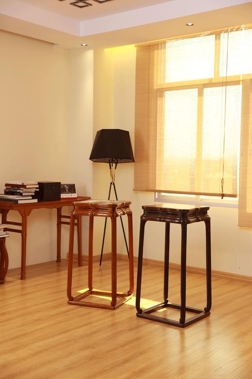 红桥红  家具严选  缅甸花梨/大红酸枝【石面 洪氏 带托泥方几】 商品图0