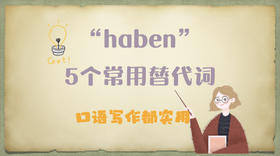 写作必备：haben的5个常用替代词