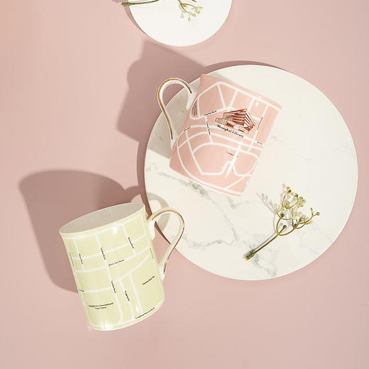 上海图书馆建筑地图系列骨瓷马克杯陶瓷杯对杯礼盒 商品图0