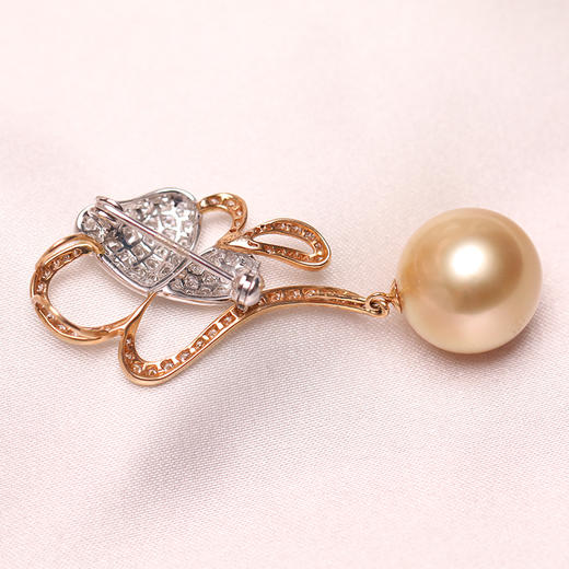 金18K海水珍珠吊坠 13.5-14mm 99749 商品图4