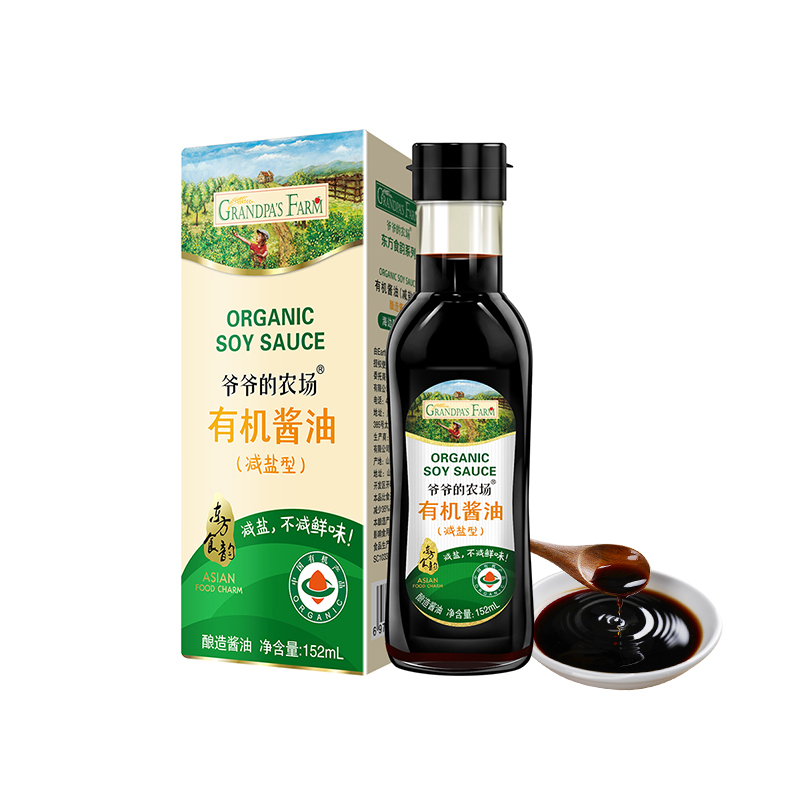 【阶梯满减】 Grandpa's Farm爷爷的农场有机减盐酱油152ml