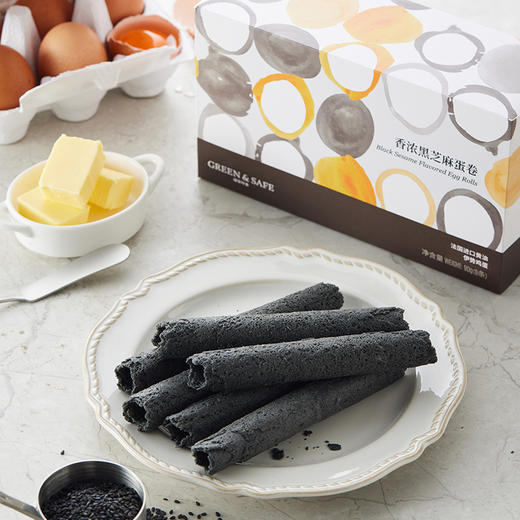 香浓黑芝麻蛋卷 Black Sesame Flavored Egg Rolls 商品图0