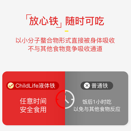 【跨境】童年时光 补铁营养液ChildLife童年时光婴幼儿童补铁口服液婴儿补铁液 商品图4