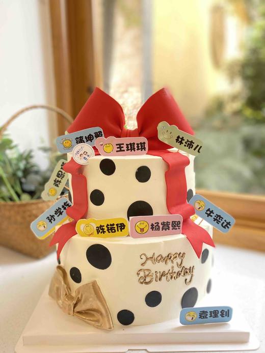 双层翻糖蝴蝶结奶油蛋糕 下单前请仔细阅读商品详情 商品图1