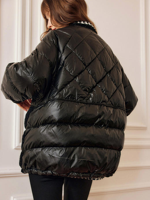 OLrain欧芮儿法式黑色羽绒服女秋冬2022新款小香风白鸭绒加厚外套 商品图1