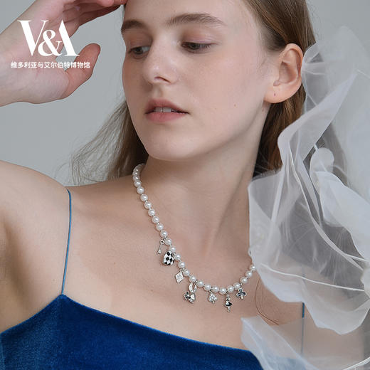 V&A博物馆爱丽丝漫游奇境系列卡牌风珍珠项链手链耳环 商品图0