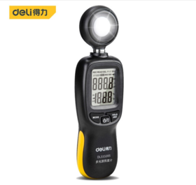 得力DL333205照度计多光源0~200000Lux(黄)