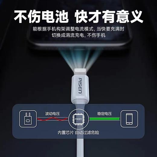品胜苹果3A大电流PD快充Type-C to Lightning数据线充电线手机1m 商品图2