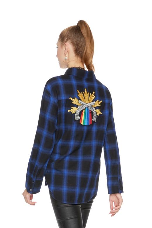 Jessy line 动物图案格纹衬衣 4885 商品图1