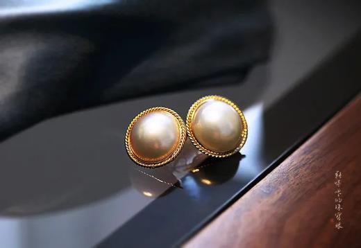 复古马贝珍珠耳钉 商品图2