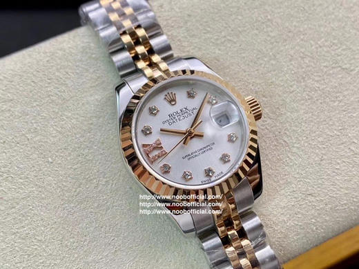 NOOB出品，女装日志型28㎜日志型279174-0009 ①：女装日志型的蚝式表壳是坚固优雅、美比例的典范。采用316L不锈钢来锻造不锈钢腕表表壳，具备高抗腐蚀性。 商品图4