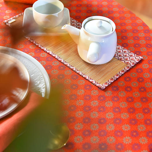 花袭系列方形桌布节日氛围棉质桌布 商品图3