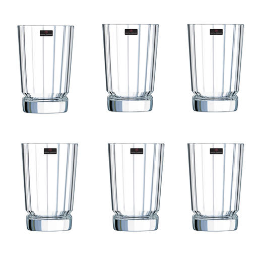 法国进口CDA水晶玻璃马卡萨6头水杯套装菱形啤酒杯果汁杯 商品图0