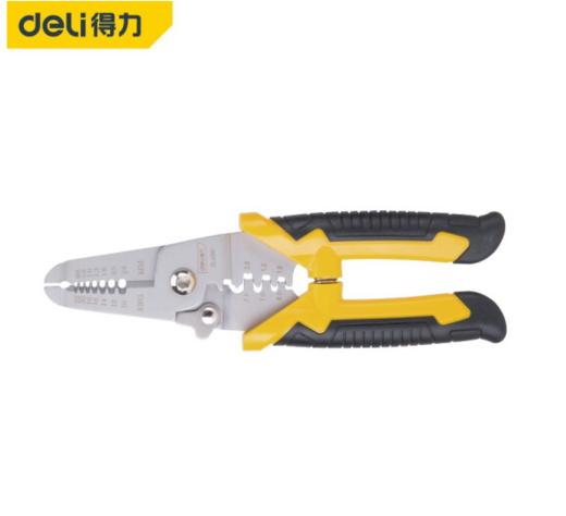 得力DL4991剥线钳压接0.6-2.6mm(黄) 商品图0