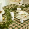 圣诞经典红绿格纹长方形桌布节日氛围棉质桌布 商品缩略图3