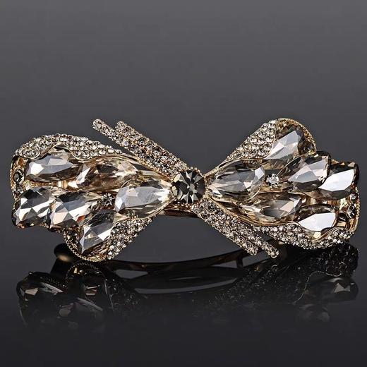 LBE-fj031大号优雅发夹发卡合金顶夹水钻横夹简约成人发饰弹簧夹头饰女 商品图6