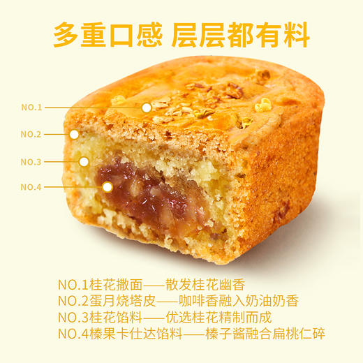 嘉华鲜花饼 桂花冷萃鲜花饼礼盒 云南糕点 商品图2